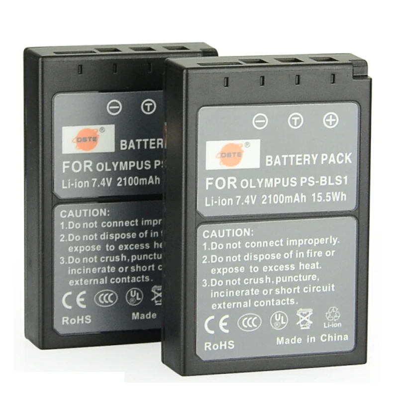 DSTE 2PCS PS BLS1 Rechargeable Battery for Olympus EVOLT E400 E410 E
