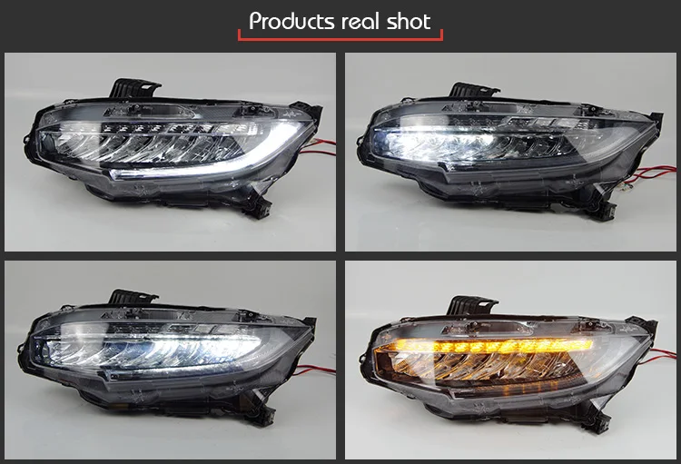Головной светильник s для автомобиля honda civic- civic X DRL Дневной ходовой светильник светодиодный Биксеноновая лампа противотуманный светильник s аксессуары для автомобиля