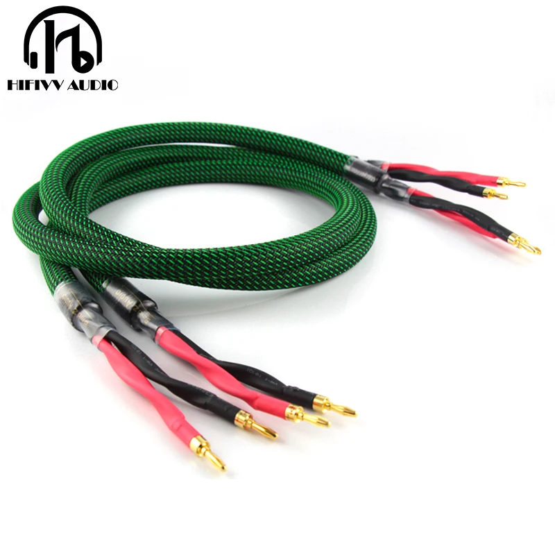 Hi-Fi Audio/Speaker Wire Cable 12 Gauge 30 feet 24K Banana Plugs 99.99% Copper 