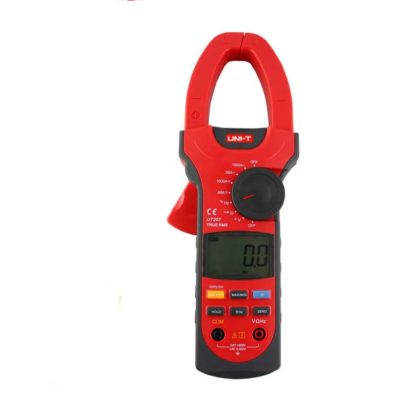 UNI T UT207 1000A Digital Clamp Meters Measure Multimeters Auto Range Resistance AC DC Voltage