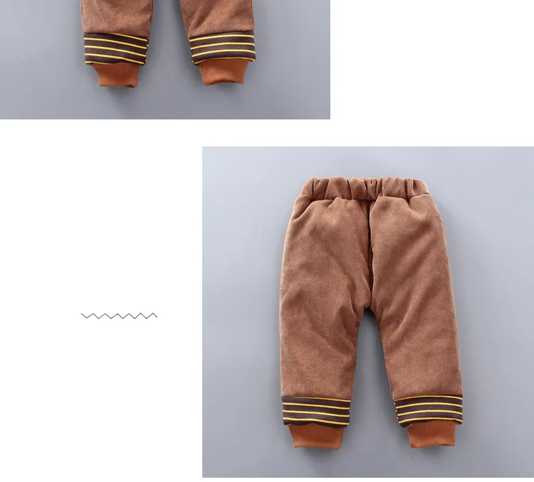 Комплект зимней детской одежды для малышей комплекты одежды для мальчиков детская толстая верхняя одежда из бархата комплекты одежды из 2 предметов толстовки+ штаны