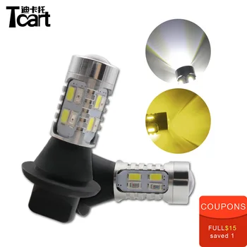 

Tcart 2pcs Auto Led Bulbs Car DRL Daytime Running Lights Turn Signals WY21W 7440 Lamps For Mitsubishi Pajero 4 2013