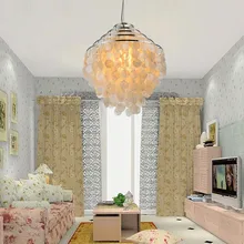 2015 Pastoral North Euro Design Shell Made Lampshade Home Decorative Chandelier New Cloud Shape Dinner Light