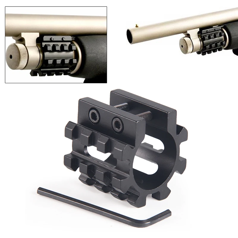 Tactical Remington 870 Mossberg 500  12GA 1 Shotgun Mag Tube Tri Rail Picatinny Mounts 5 Position Barrel Mount Hunting Accessory RL1-0026 (10)