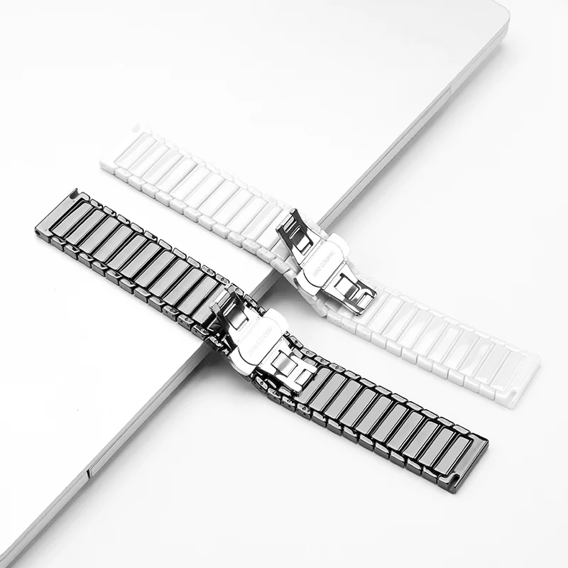 Для huawei watch GT керамический ремешок, совместимый с пропускной способностью 22 мм, часы с откидной пряжкой, регулируемый размер, часы huawei, сменный ремешок