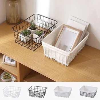 

Wrought Iron Storage Basket Japanese Style Kitchen Bathroom Storage Case HG99