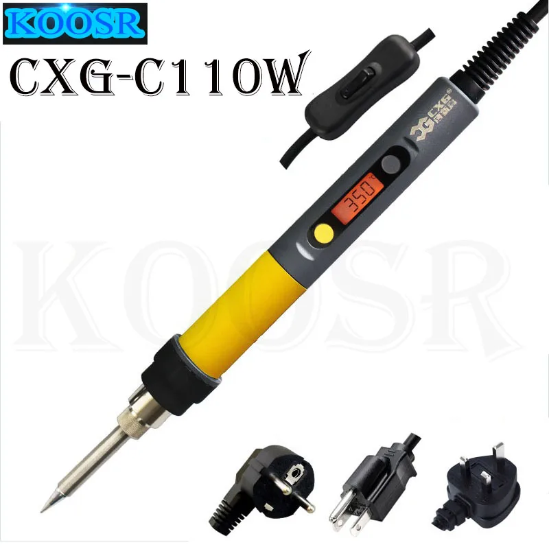 

CXG C110W Thermostat Soledering Staiton C9 Iron tip LCD Digital Display Electric Soldering Irons European Plug A3211 Heating ore