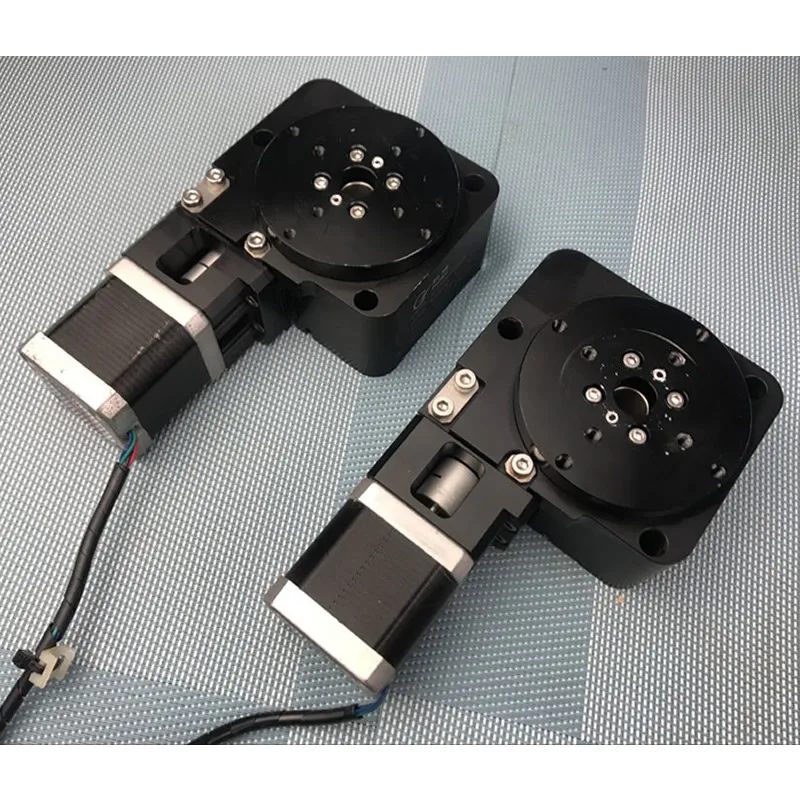 

Used Electric rotary indexing plate, 42 stepping motor turntable, R axis 360 degree rotation, table top 70MM