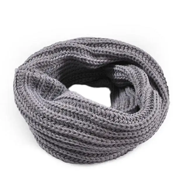 Женский зимний теплый шарф Infinity Cable трикотажный хомут шеи длинный шарф шаль снуд женское тёплое кашне buff foulard femme bufandas sjaal A2 - Цвет: Gray