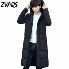 ZVAQS, зимняя мужская куртка,, повседневная, с капюшоном, толстая, Мужская парка, тонкая, высокое качество, теплая, мужская куртка, Jaqueta Masculina Invern CJ117