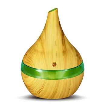 

KBAYBO 300ml USB Wood Ultrasonic Air Humidifier Aroma Essential Oil Diffuser Electric Aromatherapy Cool Mist Maker for Home