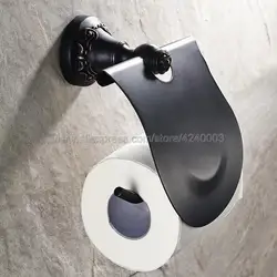 Настенные черные латунные бумажные полотенца рулонный держатель Туалет бумажный держатель для салфеток аксессуары для ванной комнаты Kba441