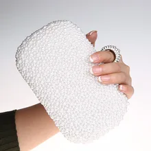 Neue Frauen Abendtasche Perle Knucklebox Frauen Geldbörsen und Handtaschen Kupplung für Party Hochzeit