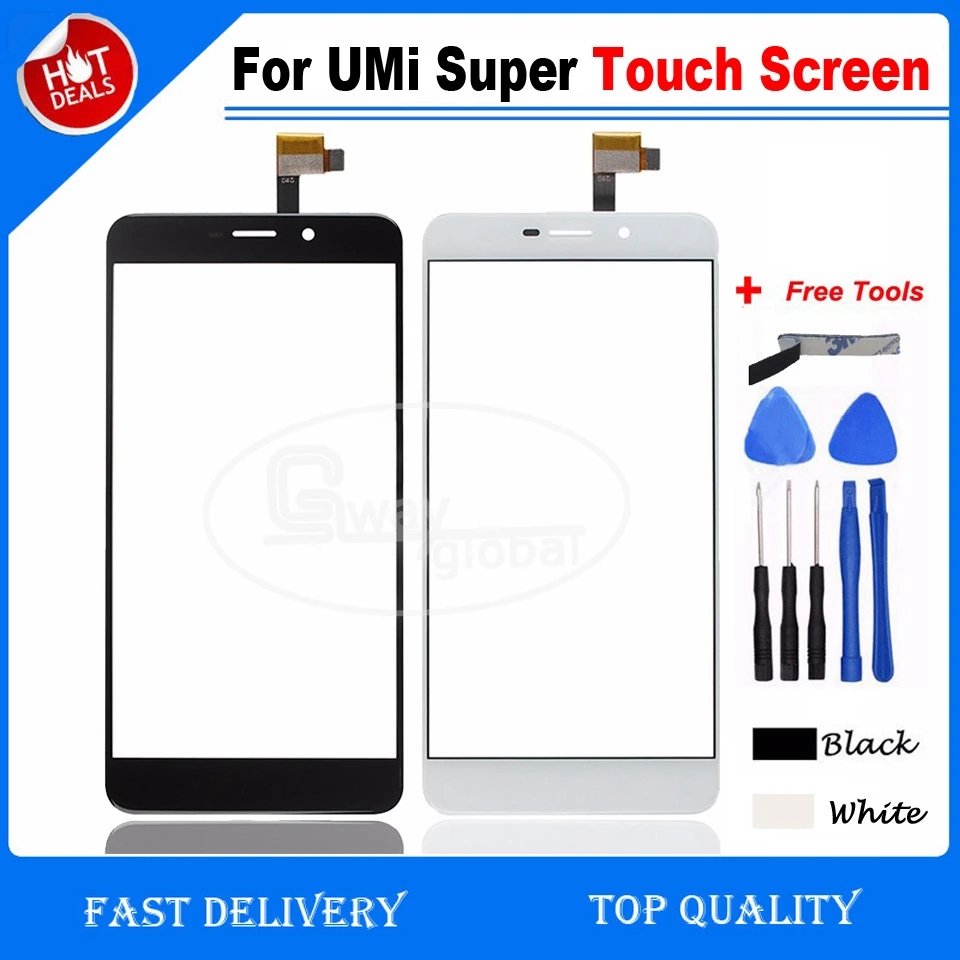 imágenes para Para UMi Súper Pantalla Táctil Capacitiva Panel Digitalizador Del Sensor Frontal de Cristal Con Número de seguimiento imágenes para Para UMi Súper Pantalla Táctil Capacitiva Panel Digitalizador Del Sensor Frontal de Cristal Con Número de seguimiento