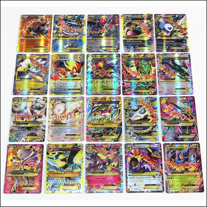 324 100 200 шт. английский EX GX усилительный насос Мега карточные игрушки pokemones карточная игра битва меню торговой энергии Чаризард коллекция карточная игрушка