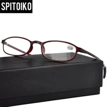 TR90 очки для чтения модные унисекс овальная оптическая оправа + 100