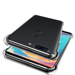 Clear Shockproof Silicone TPU Phone Case - Transparent Protective Cover for OnePlus 7T Pro (Clear)