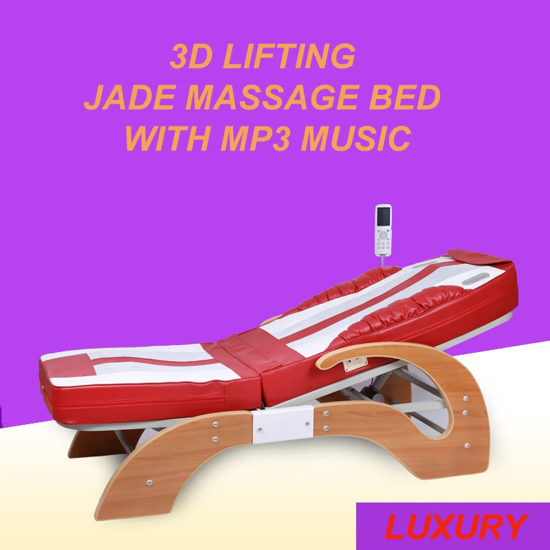  Split-body Electric Kneading Full Body Roller Massager with Carbon Fiber Heating Jade Massage Bed T
