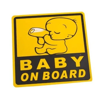

Personality Creative Baby On Board Car Stickers and Decals Auto Motorcycle Sticker Baby in Car On Rear #B1086