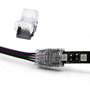 

LED Strip light Clip Connector 5pin 4pin 2pin PCB adapter for Single 5050 3528 RGB RGBW LED Strip to Wire Connection Terminal