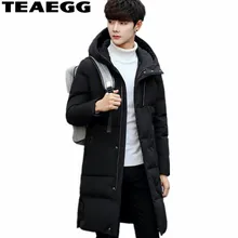 TEAEGG размера плюс зимнее пальто со съемным капюшоном мужская одежда хлопковые парки Hombre Invierno мужские зимние куртки и пальто AL1402