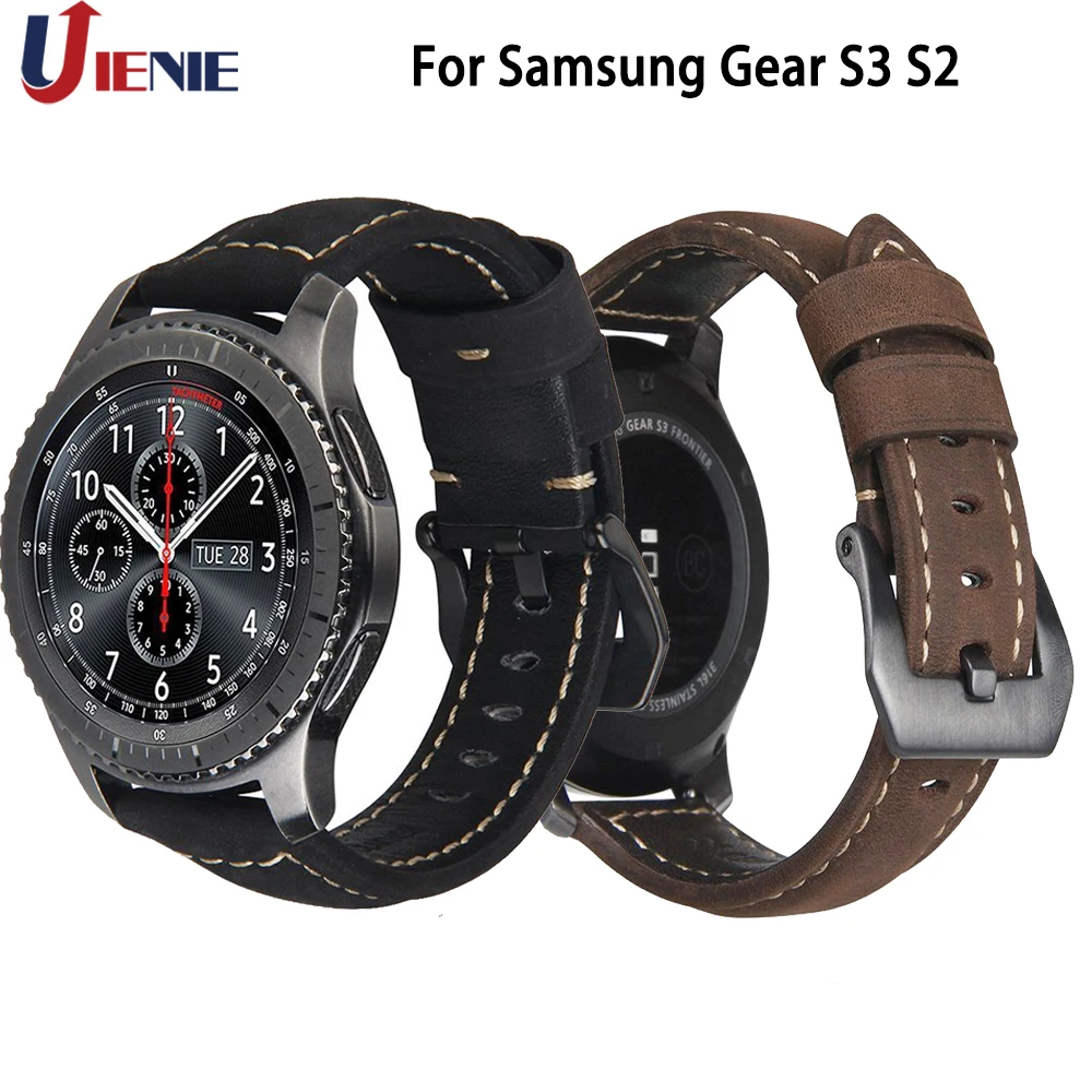 Ремешок для часов браслет Samsung S2/S3 Sport Classic 20 мм 22 кожаный ремешок Galaxy Watch 42 46 |