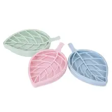 Инновационный двухслойный пластиковый дренаж для мыла в форме листа, коробка для хранения принадлежностей для ванной комнаты