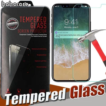 

500pcs Tempered Glass HD Film For iPhone 11 Pro Max XS XR X 8 7 6 6S Plus 5 5S SE Screen Protector 2.5D Arc Edge Clear With Box
