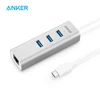 Anker USB C Hub,4-in-1 Aluminum USB C Adapter with Ethernet Port,3 USB 3.0 Ports,for MacBook Pro,Chromebook,XPS,Samsung S9 etc ► Photo 1/4