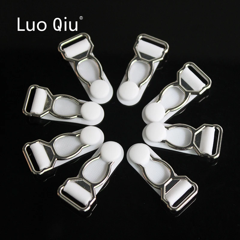 Luo Qiu 30 шт./лот 1 2 см серебристый металл + Белый полипропиленовый зажим для подвязки