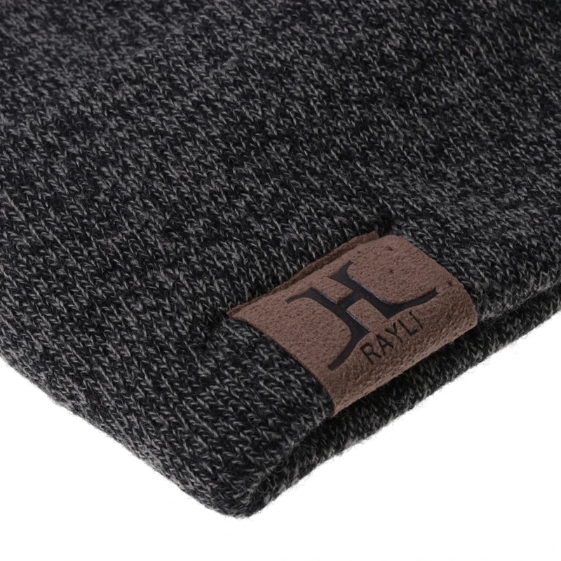 3 шт. унисекс Для мужчин Для женщин шапка шарф Сенсорный экран перчатки теплые Зимний комплект одноцветное F05