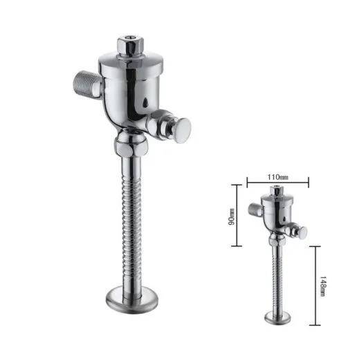 New Toilet Urinal Flush Valve Brass Button Type Manual Delay Automatic Shutoff Valve 11 198