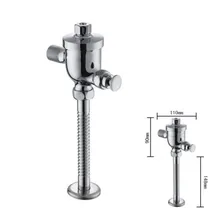 New Toilet Urinal Flush Valve Brass Button Type Manual Delay Automatic Shutoff Valve 11 198