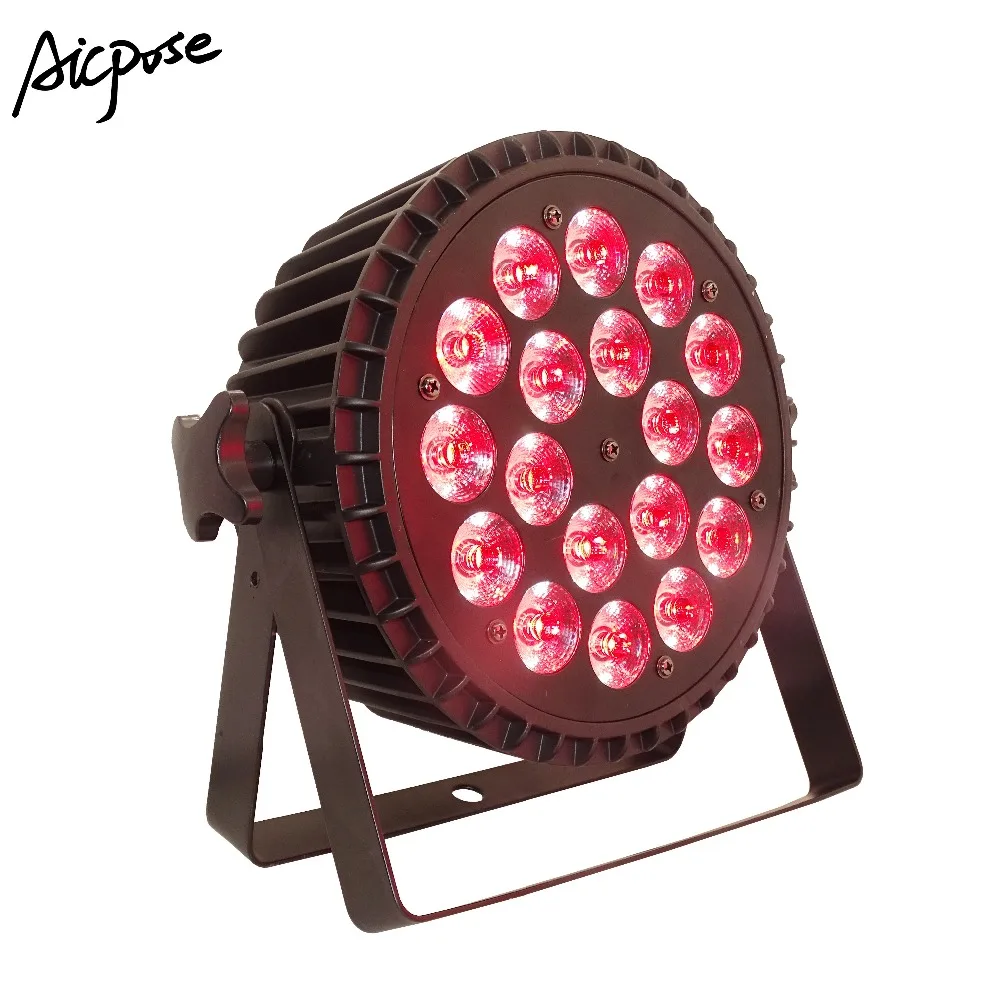 Conduziu a Luz do Par 18x4 em 1 Luz com Luzes do Palco 10 Unidades e lotes 12 w Rgbw Led Par Can Controle Dmx512 ou Festa Disco dj Alumínio 18 12 w 8 10 unidadeslotes 18x4 em 1 12W RGBW