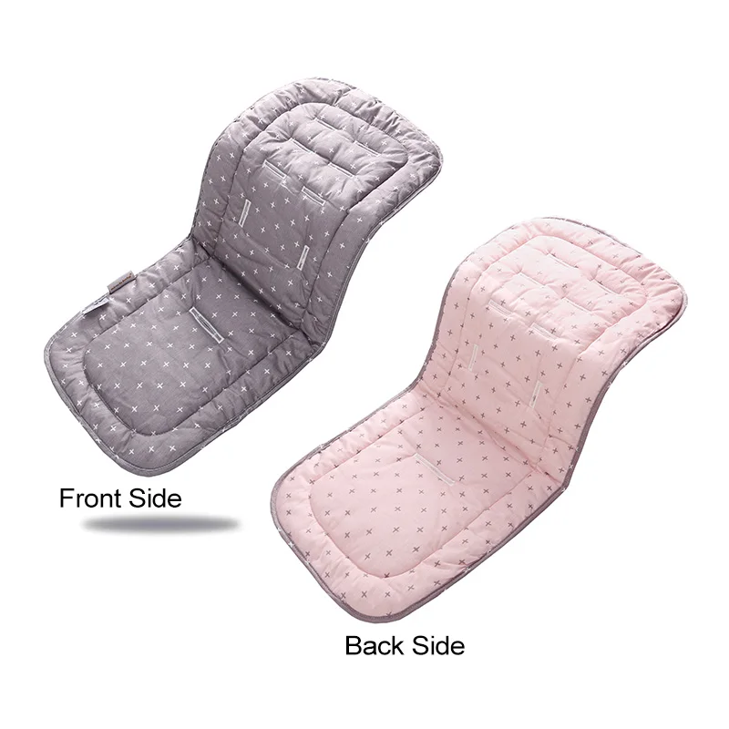 Модная детская Пеленка, новая дешевая детская коляска, подушка, хлопковая подушка для детской коляски, подушка для сиденья для детской коляски, аксессуары для детской коляски - Цвет: New Pink Gray Cross