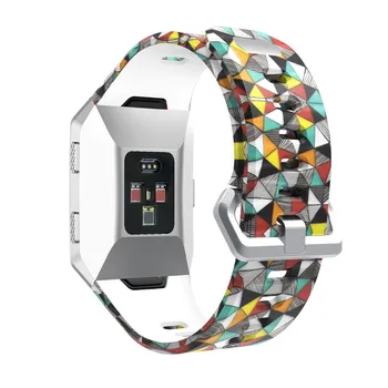 

2019 Watchband Sport Fashion Pattern Silicone Strap Wrist Band Replacement For Fitbit Lonic Fashion Sports Men Women Watch Belt