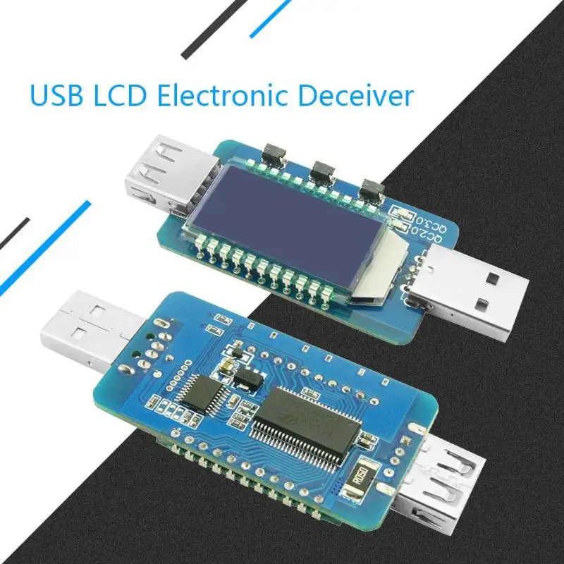 QC2.0 QC3.0 USB детектор ЖК-дисплей электронный афера Мощность триггер цифровой ЖК-дисплей DC 4 V-28 V 40mA-5A Напряжение ток Вольтметр метр тестер