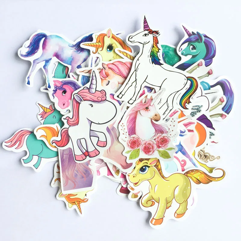 33 pcs pack kawaii unicorn adhesive diy sticker notebook album