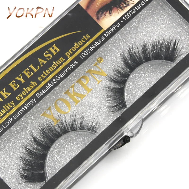 

YOKPN Manual Cotton Thread Stalk False Eyelashes Dense Cross Messy Natural Water Mink Fake Eyelashes Smoked Makeup Eye Lashes