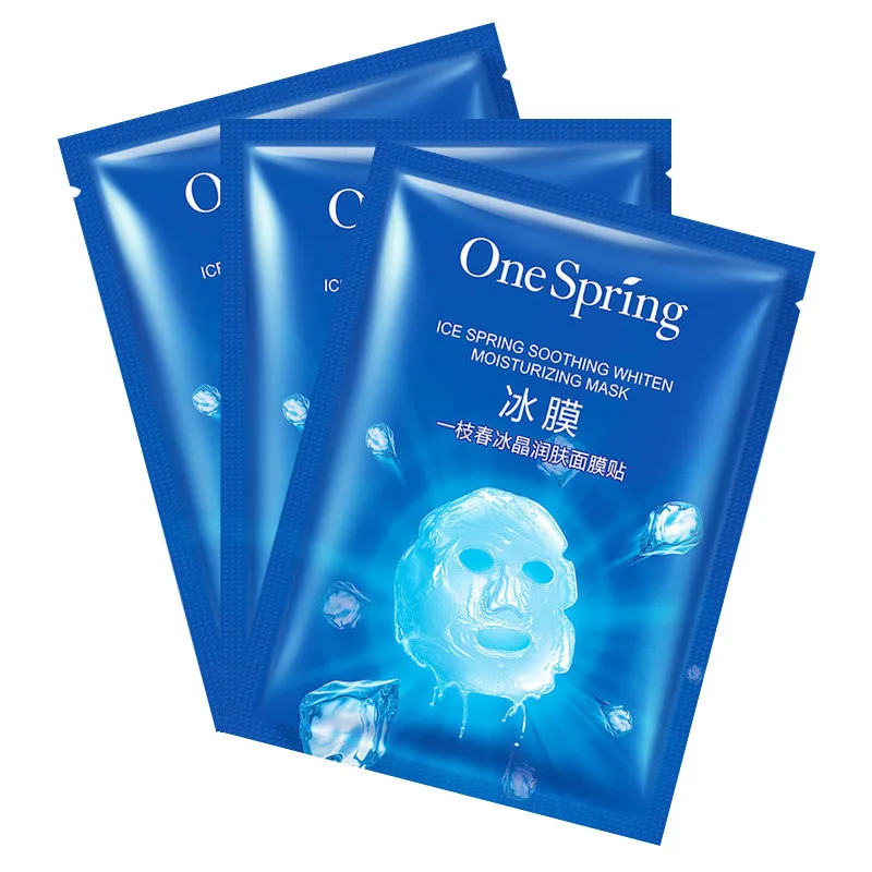 

3PCS OneSpring Ice Spring Moisturizing Face Mask Collagen Whey Facial Sheet Peel Off Whitening Skin Anti Aging Summer Skin Care