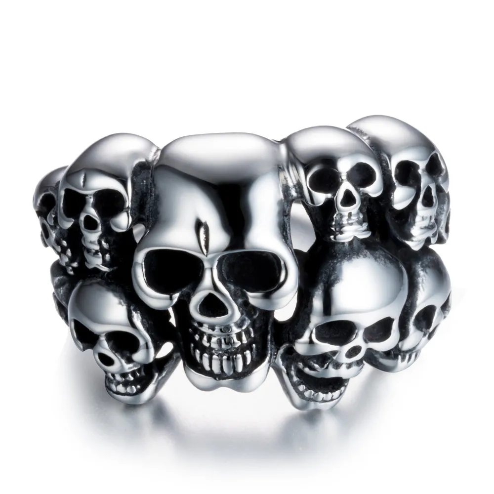 eejart-Punk-Many-Skull-Head-Biker-Ring-316L-Stainless-Steel-Jewelry-Classic-Vintage-Skull-Motor-Biker