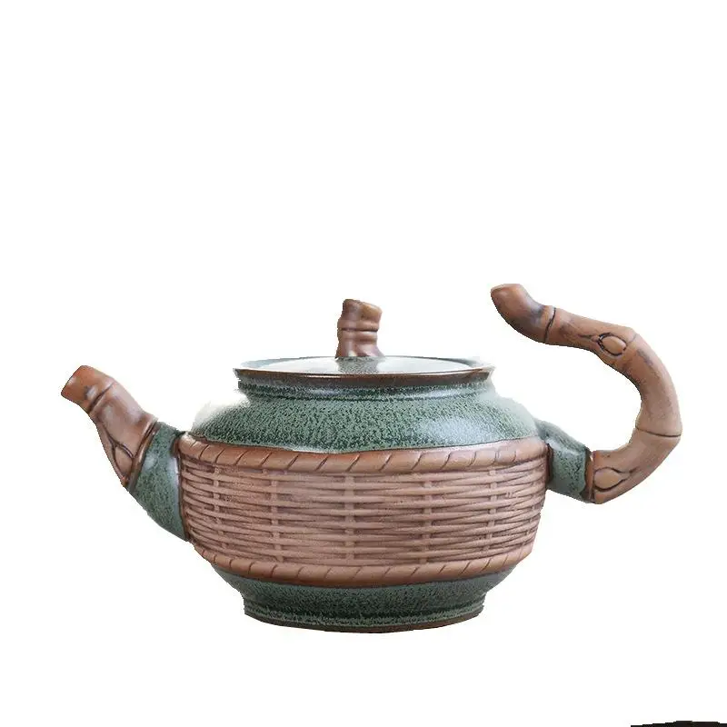 

Chinese Ceramic Teapot Tea Pot Kung Fu Tea Set Teapots Household Green Porcelain Kettle with Handle Water Pitcher Jug Teaware