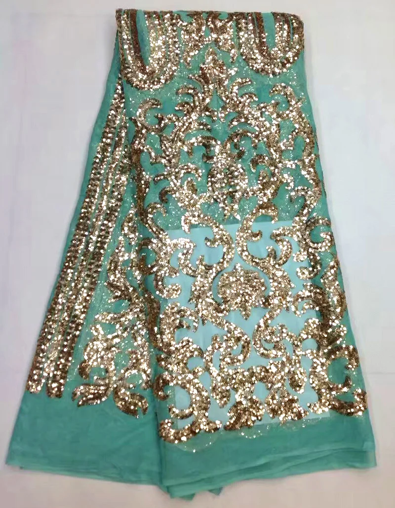 mint green lace material
