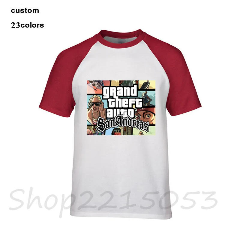 2019 Популярная Игровая футболка GTA San Andreas Team GRAND THEFT AUTO Футболка мужская Кино ТВ шоу