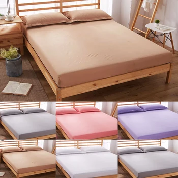 

Fitted Sheet Bedding Cover Bed Sheet Pillow Case Soft Comfort Solid Color