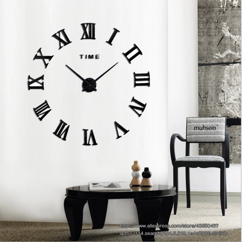 Antique Roman furniture Creative 3D Wall clock Wall table Retro Home wall decoration Bar Office Wall decoration Crafts