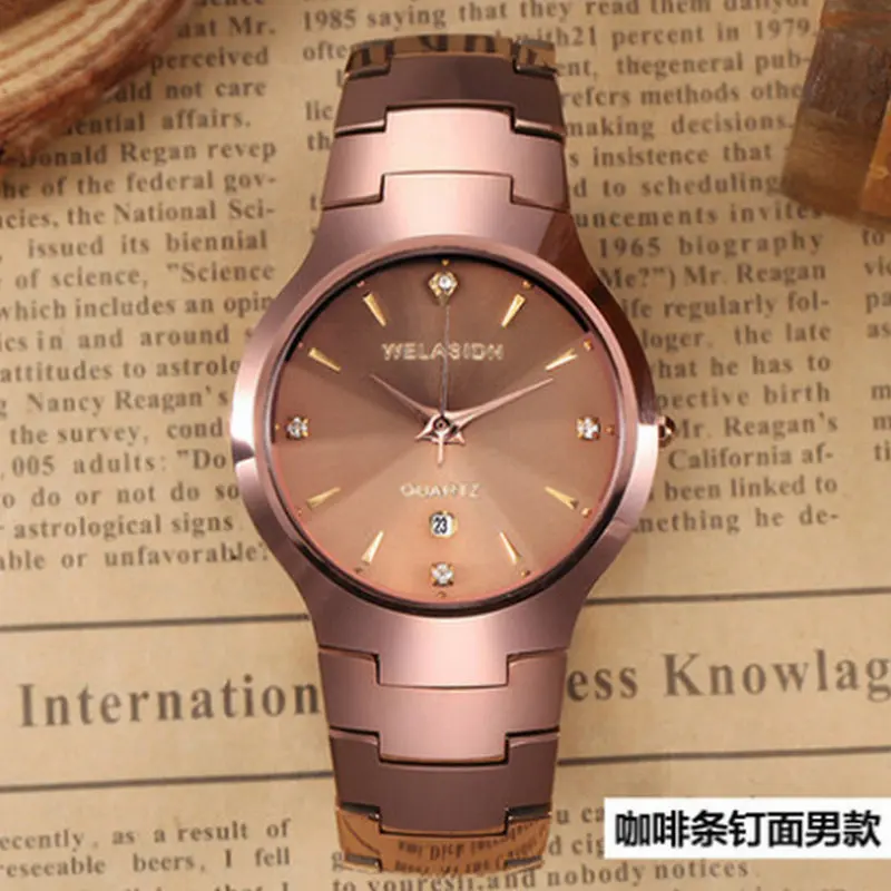

Rushed men's fashion quartz men Student Couples table waterproof relogio masculino Sapphire mirror Tungsten steel Luxury watch