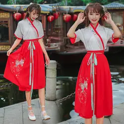 Hanfu женское китайское платье традиционное Hanfu женское платье Женский костюм Тан костюм Китай древний костюм сказочной принцессы DQS1632