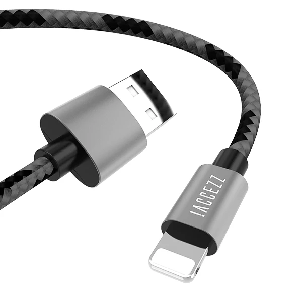 ACCEZZ USB кабель для iPhone X XS MAX XR Быстрая Зарядка Кабели для мобильного телефона зарядное устройство Шнур данных для iPhone 8 7 6S 5S Plus SE - Цвет: Gray