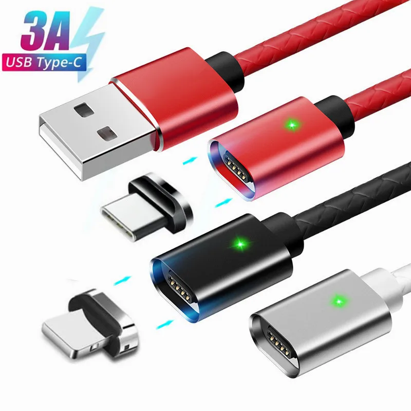 Магнитный зарядный usb-кабель, быстрая зарядка, для iphone 8 Plus, USB зарядное устройство для samsung S9 Plus, Xiaomi redmi note 7, быстрая зарядка телефона